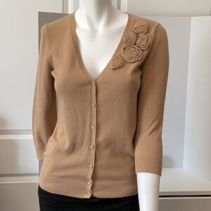 Ann Taylor Loft Women's Tan Cardigan Sweater